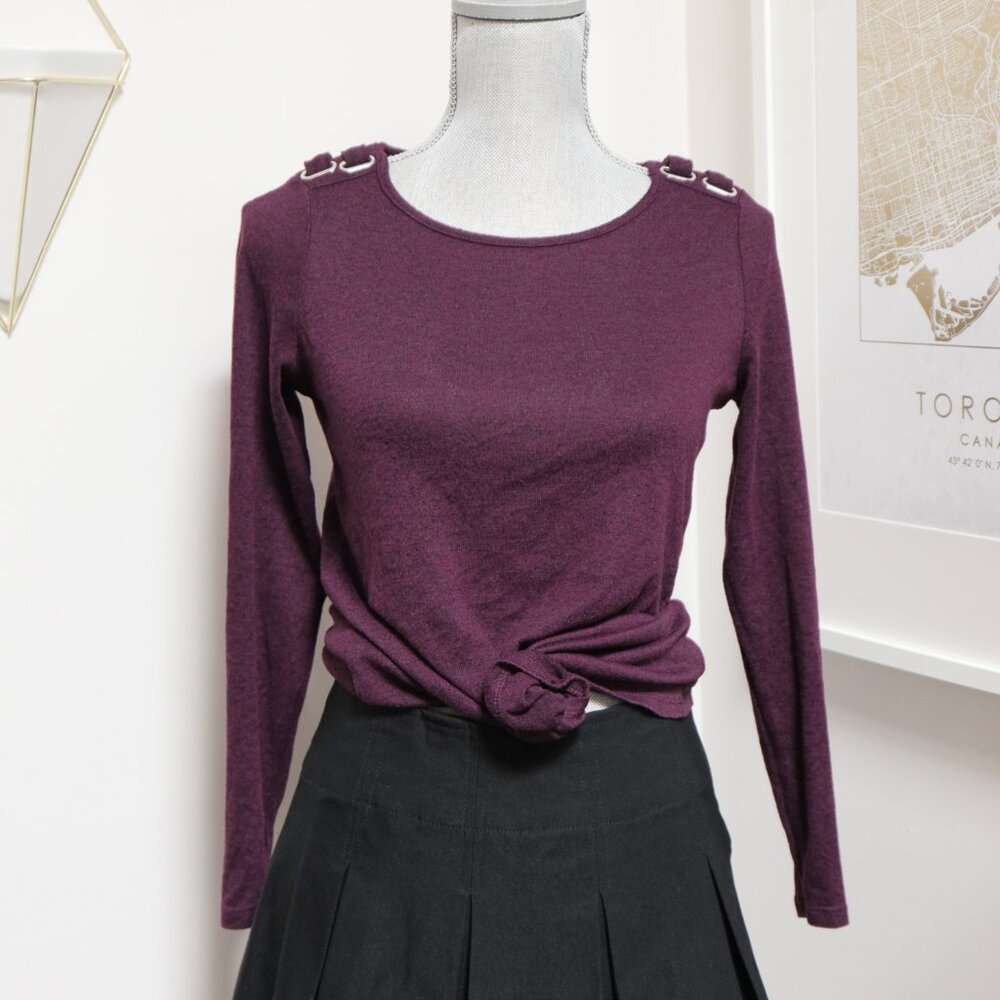 Purple Light Sweater w/ Shoulder Hardware 🎆 2 DYE 4